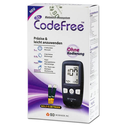 SD CodeFree Blutzuckermessgerät STARTERKIT