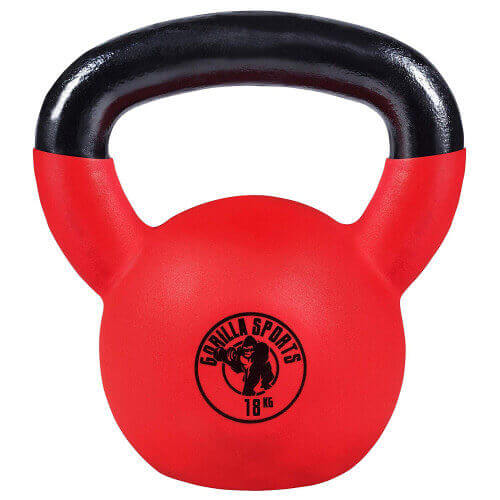 Gorilla Sports Kettlebell Red Rubber